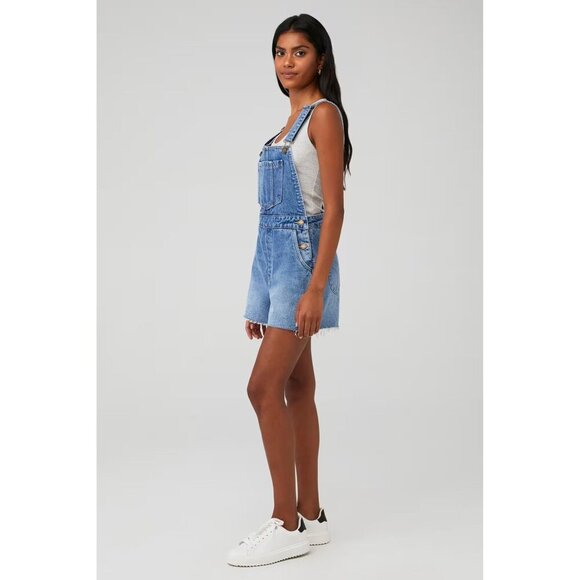 Rolla's Mirage High Waist Overall Shorts Mid Vintage Blue Womens Size 24 - Picture 3 of 10